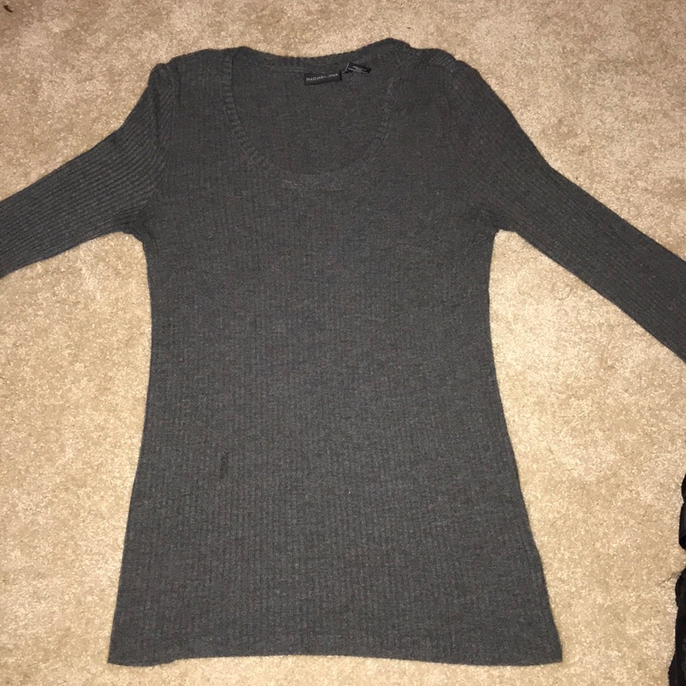 Gray Mid Sleeve Sweater Shirt
